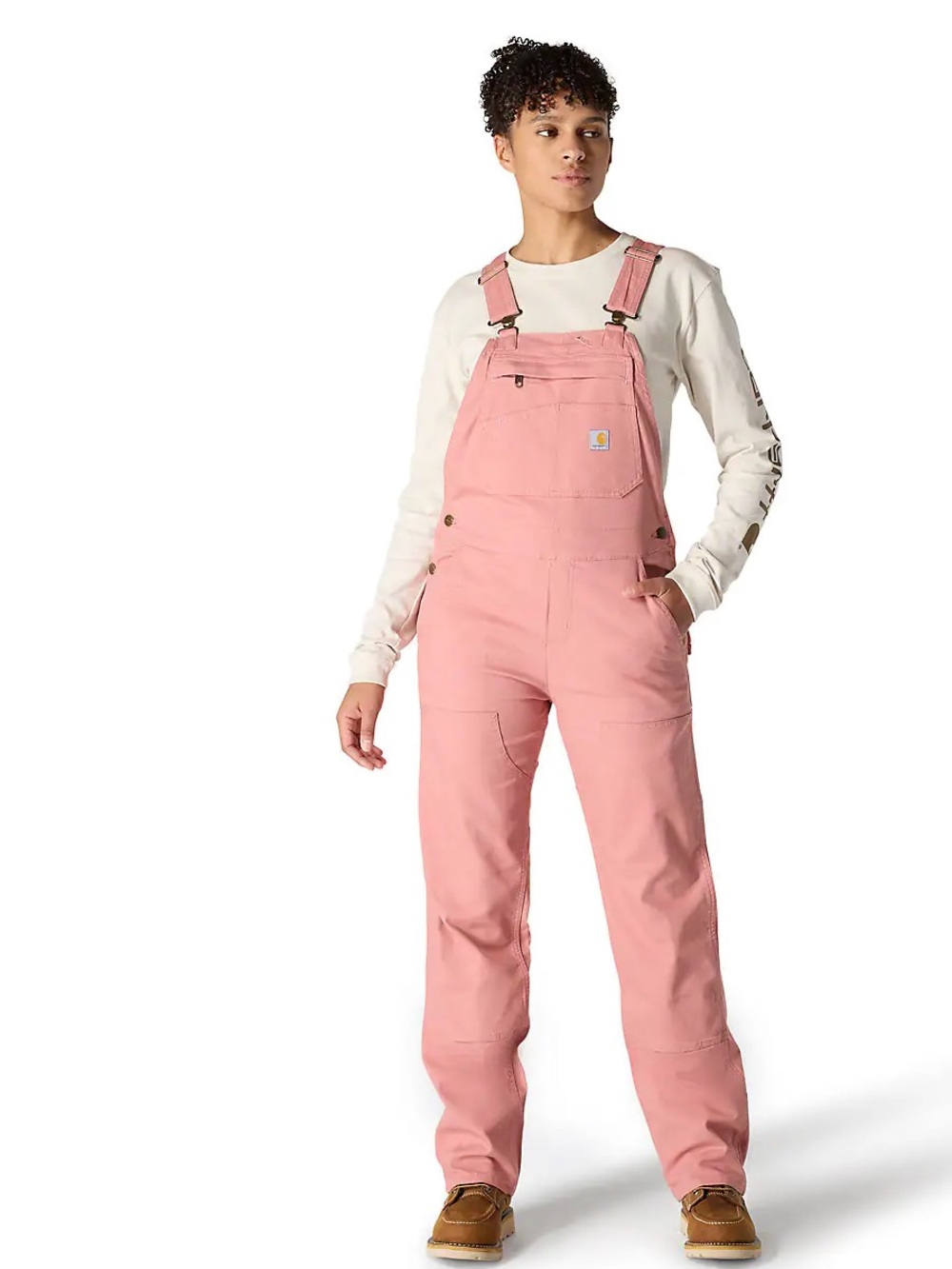 Carhartt Women's Rose Pink Duck Bib Overalls
